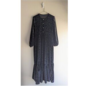 Unbranded star studded long sleeve maxi velvet dress